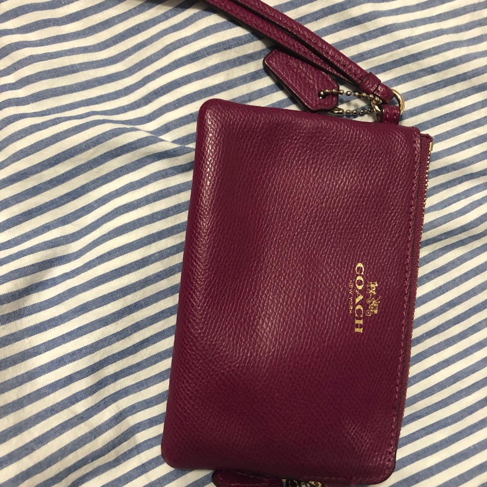 Maroon Coach wristlet